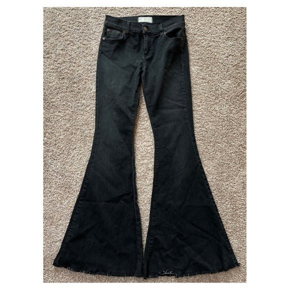 Free People Denim - Free People Frayed Hem Bell Bottom Jeans